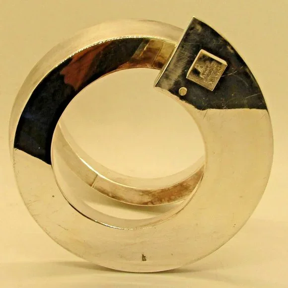 Dansk Jens Quistgaard Spiral Danish Modern Silver Plate Tapered Candle Holder - Picture 9 of 10